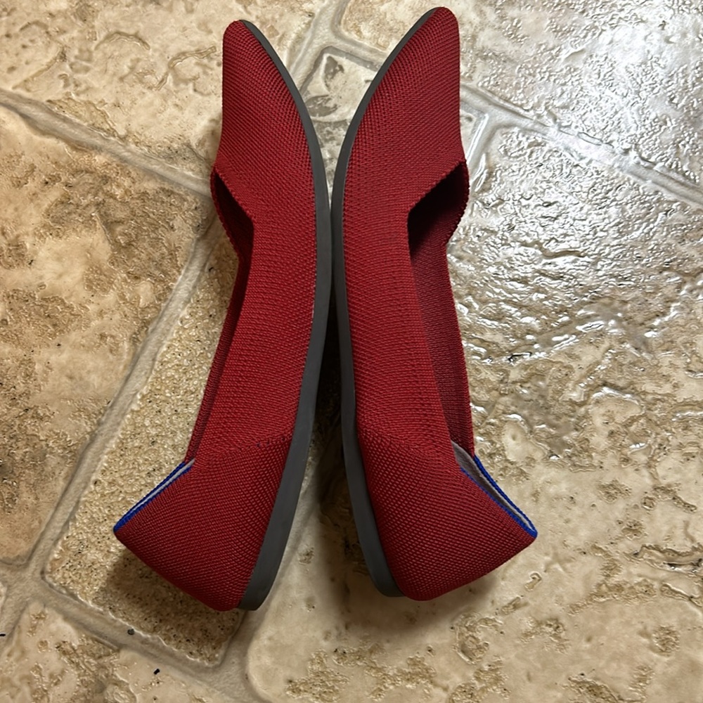 Rothy's Red Pointed Knit Flats - Picture 4 of 9
